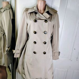 London Fog Double-Breasted Belted Trench Coat – Women’s Petite Medium (PM)